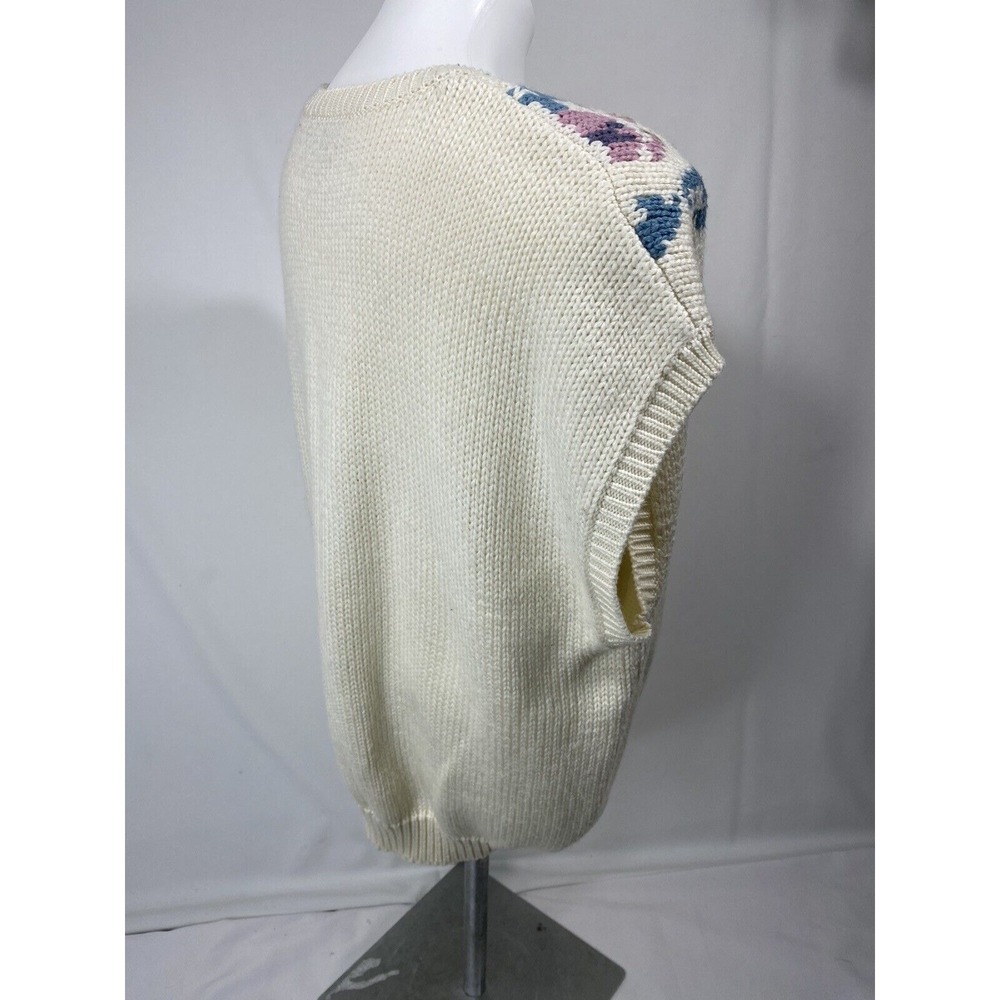 Ms Russ Sweater Vest Womens 20W Floral Knit Cottagecore Plus Size Layering - Picture 6 of 12